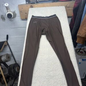 Under Armour Brown base layer bottoms, size XL